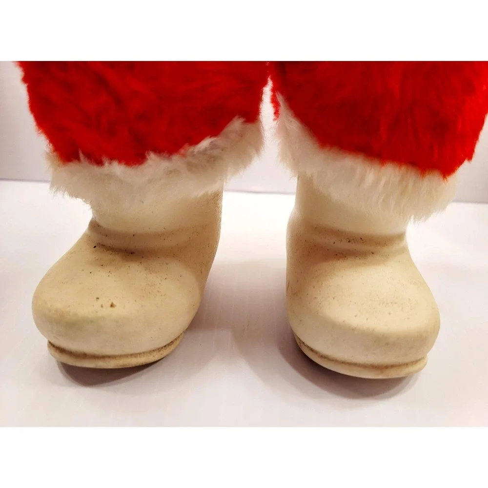 Vintage Santa Claus Plush Rubber Face Coca-Cola Bottle Red‎ White Good 16 inch